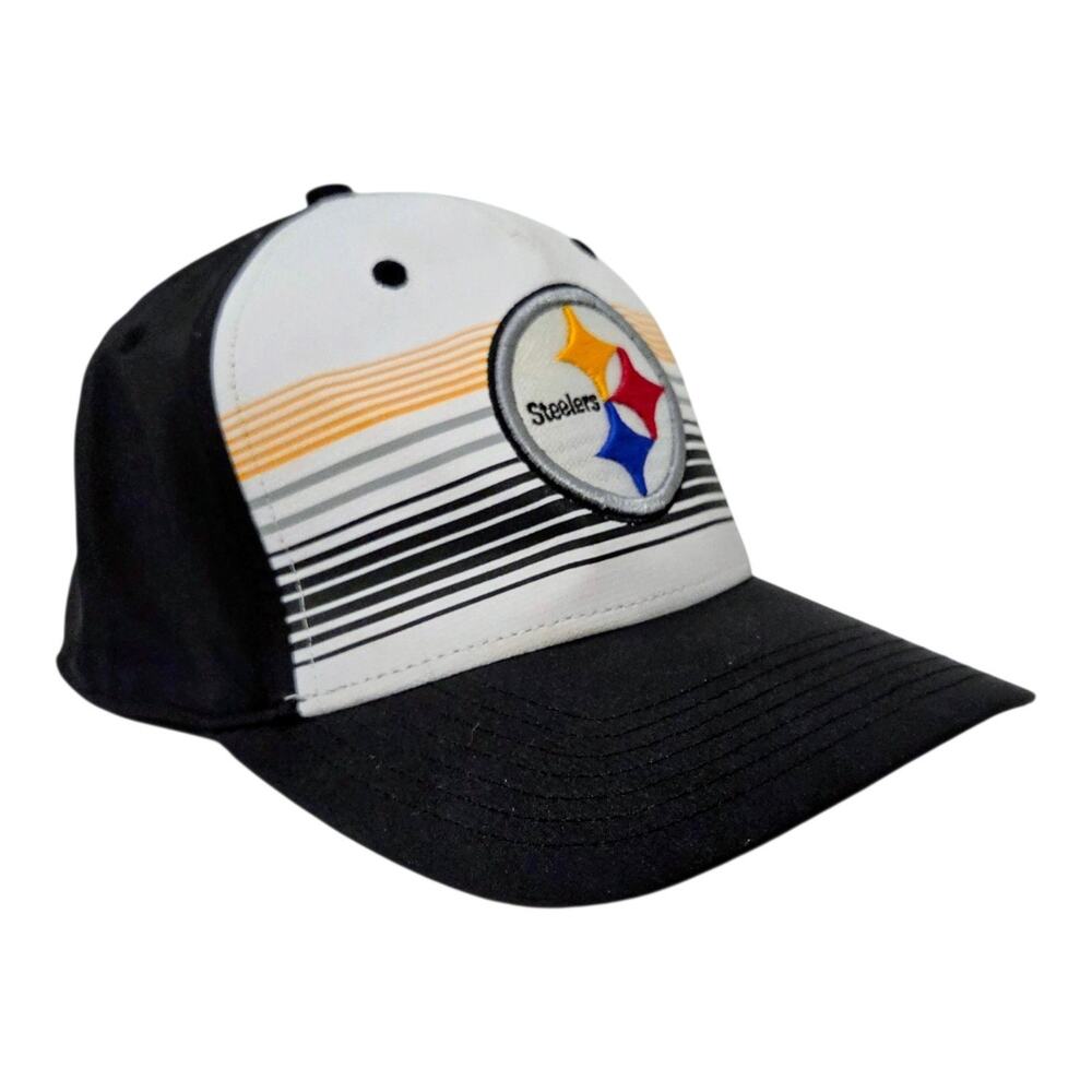 New Era Pittsburgh Steelers Cap Unisex White Black Embroidered NFL Snapback Hat